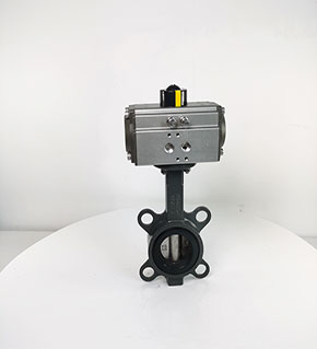 D671X-16C-DN50氣動(dòng)對(duì)夾軟密封蝶閥，氣動(dòng)橡膠密封蝶